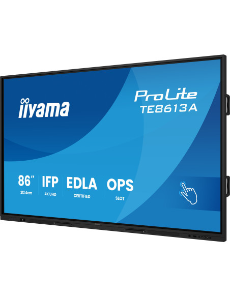 86" iiyama TE8613A-B2AG: IPS, 4K, 40P, USB-C, EDLÁ
