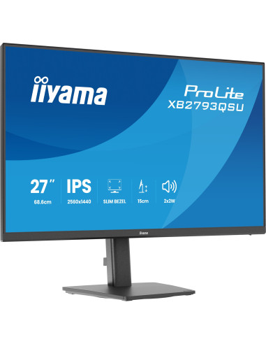 iiyama ProLite/XB2793QSU-B1/27"/IPS/QHD/75Hz/1ms/Čierna/3R