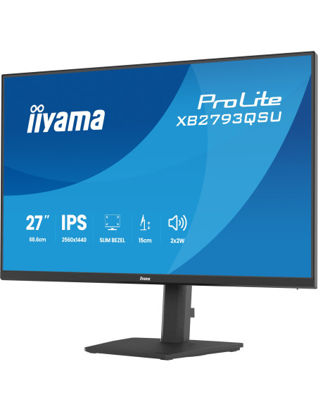 iiyama ProLite/XB2793QSU-B1/27"/IPS/QHD/75Hz/1ms/Čierna/3R