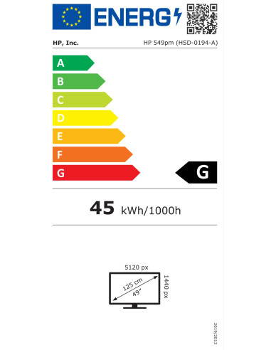 HP Series 5 Pro/549pm/49"/VA/DQHD/165Hz/5ms/Čierna/3R