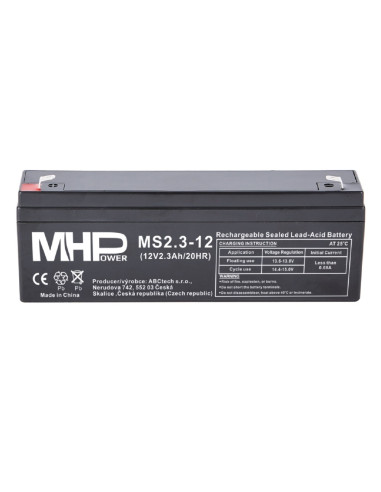 MHPower MS2.3-12 olovený akumulátor AGM 12V/2.3Ah,