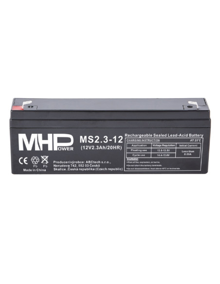 MHPower MS2.3-12 olovený akumulátor AGM 12V/2.3Ah,