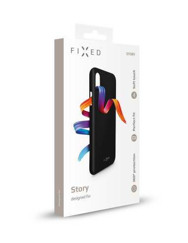 Kryt FIXED Story iPhone 7/8/SE (2020), čierny