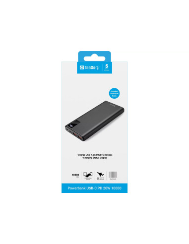Sandberg Powerbank USB-C PD 20W 10000