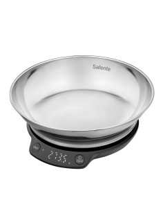 Salente Rimare, kuchynská váha, 5 kg, nerezová misa, čierna/nerez
