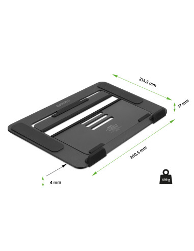 EVOLVEO TopLift, hliníkový podstavec pod notebook, čierny