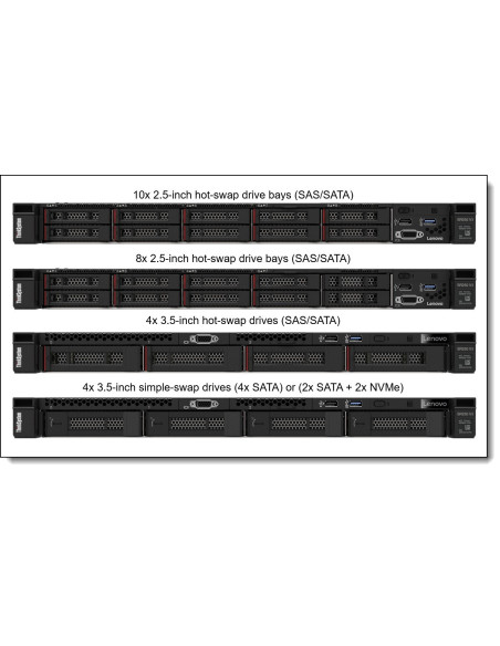 SR250 V3 Rack/6315P/32GB/8Bay/SW RAIDi/800W