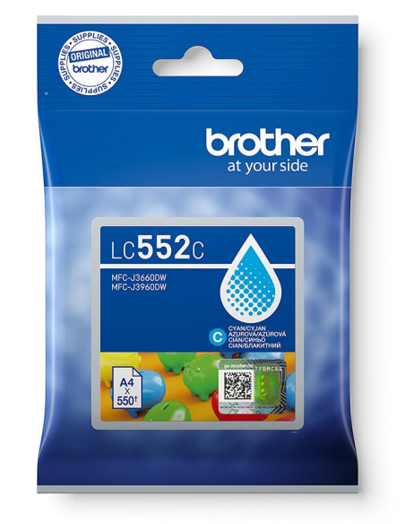 Brother LC-552C - atrament azúrový