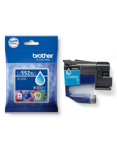 Brother LC-552XLC - atrament azúrový XL