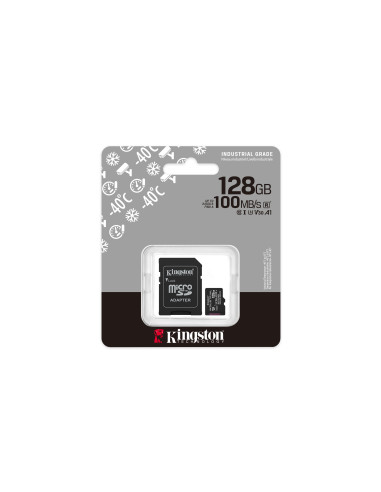 Kingston Industrial/Micro SDXC/128GB/UHS-I U3 / Class 10/+ Adaptér
