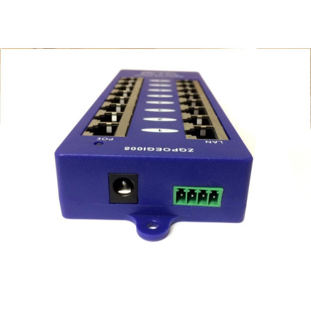 Gigabitový tienený 8-portový PoE panel