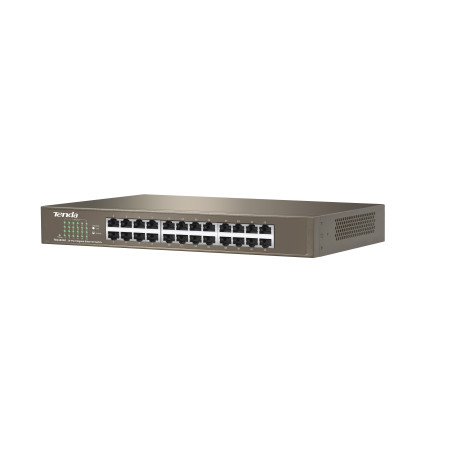 Tenda TEG1024D 24x Gigabit Switch, Fanless-bez ventilátorov, Rackmount, ochrana proti prepätiu