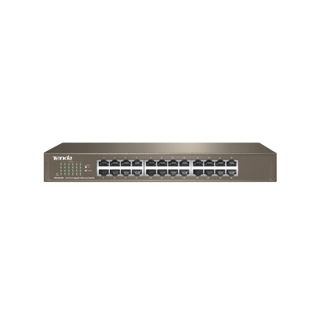 Tenda TEG1024D 24x Gigabit Switch, Fanless-bez ventilátorov, Rackmount, ochrana proti prepätiu