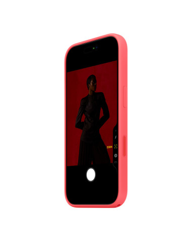 iPhone 17 Pro Silicone Case with MS – Bright Guava