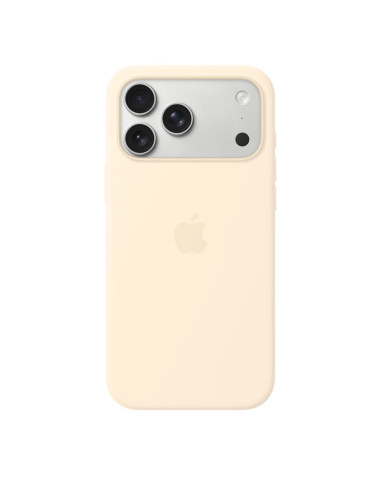 iPhone 17 Pro Max Silicone Case with MS – Vanilla