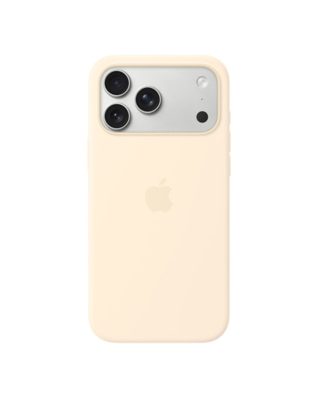 iPhone 17 Pro Max Silicone Case with MS – Vanilla