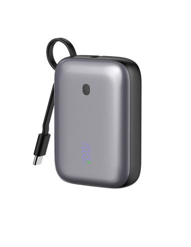 Platinet Powerbanka 10000 mAh 20W Power Delivery, 2xUSB-C, 1xUSB-A, kábel USB-C 1m, čierna