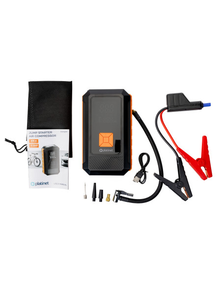 Platinet 4v1 Powerbanka 8000 mAh + Multifunkčná štartovacia nabíjačka 800A, kompresor 25 l/min 10 BAR