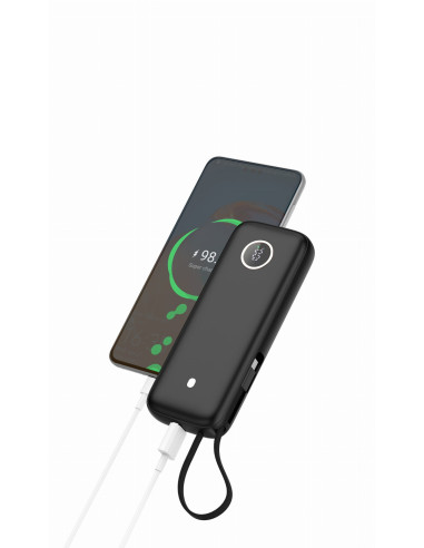 Platinet Powerbanka 20000 mAh 70W Power Delivery, 1xUSB-C, 1xUSB-A, kábel USB-C 1m, čierna