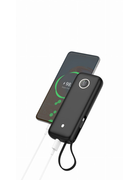 Platinet Powerbanka 20000 mAh 70W Power Delivery, 1xUSB-C, 1xUSB-A, kábel USB-C 1m, čierna
