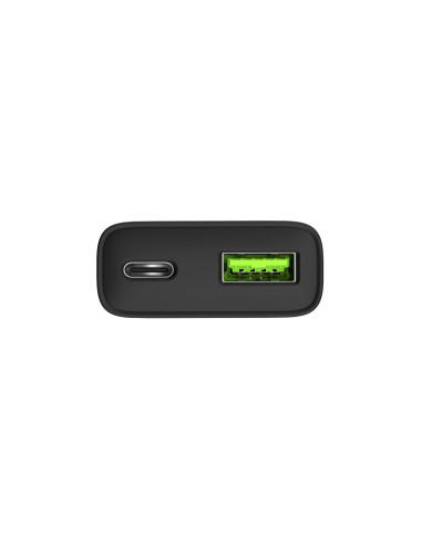 Univerzálna USB nabíjačka Natec RIBERA GaN SLIM, 20 W, 1X USB-A + 1X USB-C, Čierna
