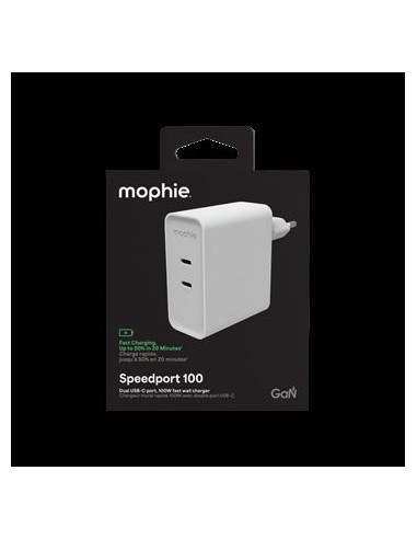 Power Adaptér GaN USB-C Dual 100W White