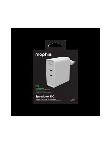 Power Adaptér GaN USB-C Dual 100W White