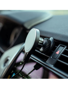 Car charger 15W MagSafe 1,5m + 40W - čierny