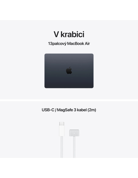 Apple MacBook Air 13"/M5/13,6"/2560x1664/24GB/1TB/M5/Tahoe/Midnight/1R