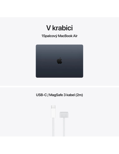 Apple MacBook Air 15"/M5/15,3"/2880x1864/24GB/1TB/M5/Tahoe/Midnight/1R