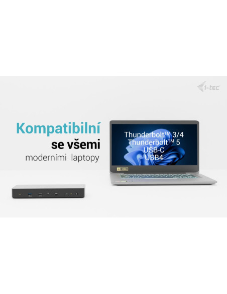 i-tec Thunderbolt 4 Intelligent Dual Display Docking Station, Power Delivery 90W
