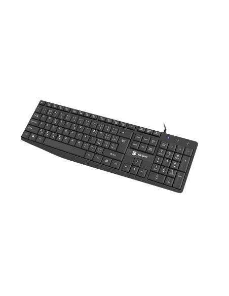 Natec klávesnica Nautilus 2/Drôtová USB/ CZ- SK layout/Čierna