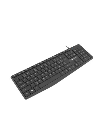 Natec klávesnica Nautilus 2/Drôtová USB/ CZ- SK layout/Čierna