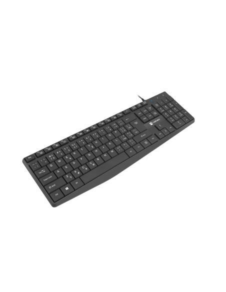 Natec klávesnica Nautilus 2/Drôtová USB/ CZ- SK layout/Čierna