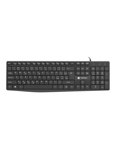 Natec klávesnica Nautilus 2/Drôtová USB/ CZ- SK layout/Čierna