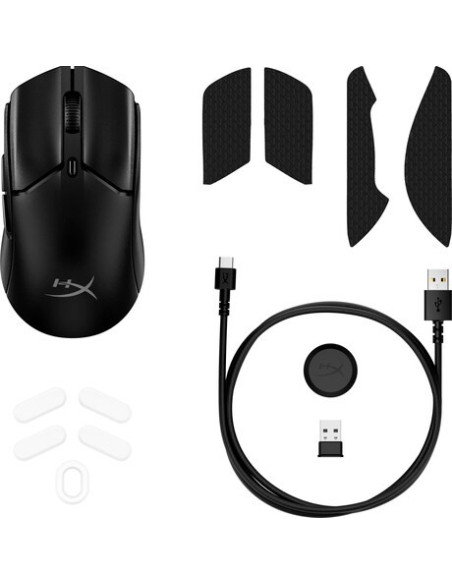 HP HyperX Pulsefire Haste 2 Mini/Herná/Optická/Pre pravákov/26 000 DPI/Drôtová+bezdrôtová/Čierna