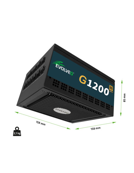 EVOLVEO G1200, 1200W/ ATX 3.1/ 80+ GOLD/ Modular