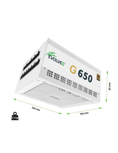 EVOLVEO G650, 650W/ ATX 3.1/ 80+ GOLD/ Modular