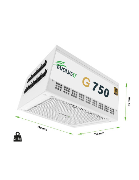 EVOLVEO G750, 750W/ ATX 3.1/ 80+ GOLD/ Modular