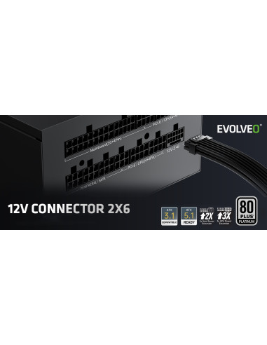 EVOLVEO P1200, 1200W/ ATX 3.1/ 80+ PLATINUM/