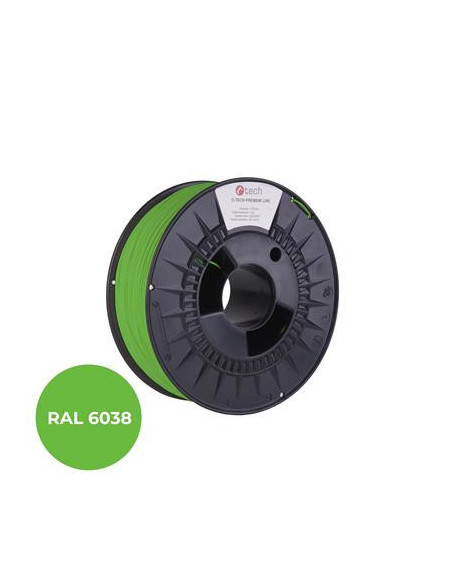 Filament C-TECH PREMIUM LINE, ASA, luminiscenčná zelená, RAL6038, 1,75mm, 1kg