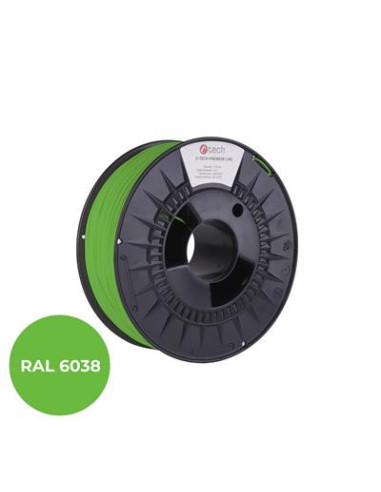 Filament C-TECH PREMIUM LINE, ASA, luminiscenčná zelená, RAL6038, 1,75mm, 1kg