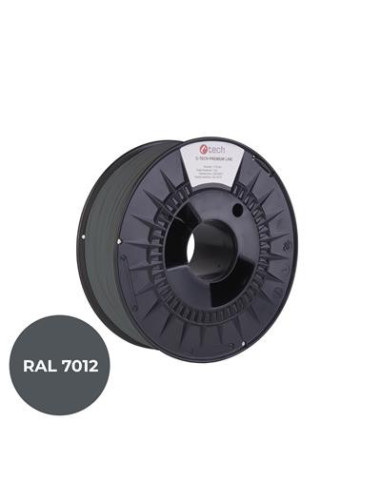 Filament C-TECH PREMIUM LINE, ASA, čadičová šedá, RAL7012, 1,75mm, 1kg