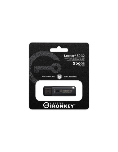 Kingston IronKey Locker+ 50 G2/256GB/USB 3.2 Gen 1 (5Gb/s)/USB-A/Čierna