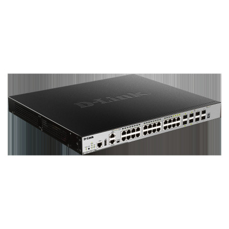 D-Link DGS-3630-28PC/SI L3 24Gb PoE, 4x10G SFP+