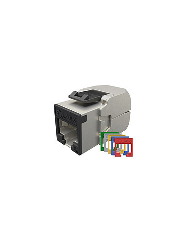 Samorezný keystone Solarix CAT6A STP SXKJ-10G-STP-RAL-SA,RAL FIT moduly,GROUND LOCK,Comp.level,4PPoE