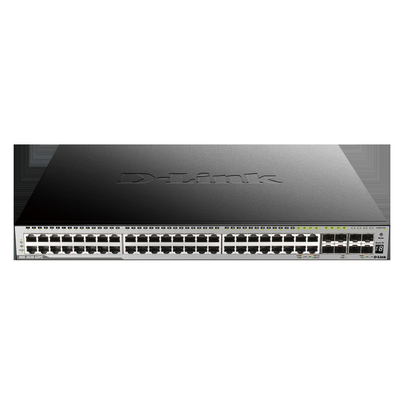 D-Link DGS-3630-52PC/SI L3 sw 48Gb PoE, 4x10G SFP+