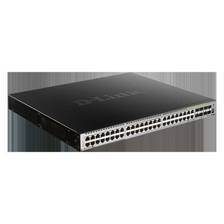 D-Link DGS-3630-52PC/SI L3 sw 48Gb PoE, 4x10G SFP+