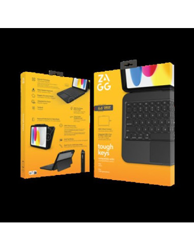 Keyboard Tough Keys Apple iPad 10th Gen Black UK