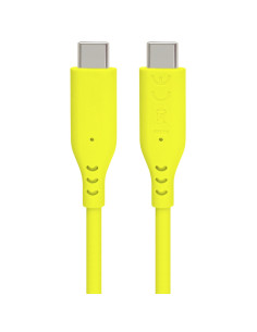PremiumCord silikónový USB-C 60W, žltý, 1.5m